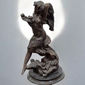 Vintage Bronze Statue Sculpture "Virgo" By R.N. 1999 Female Study